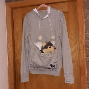 Sweater with dog pouch